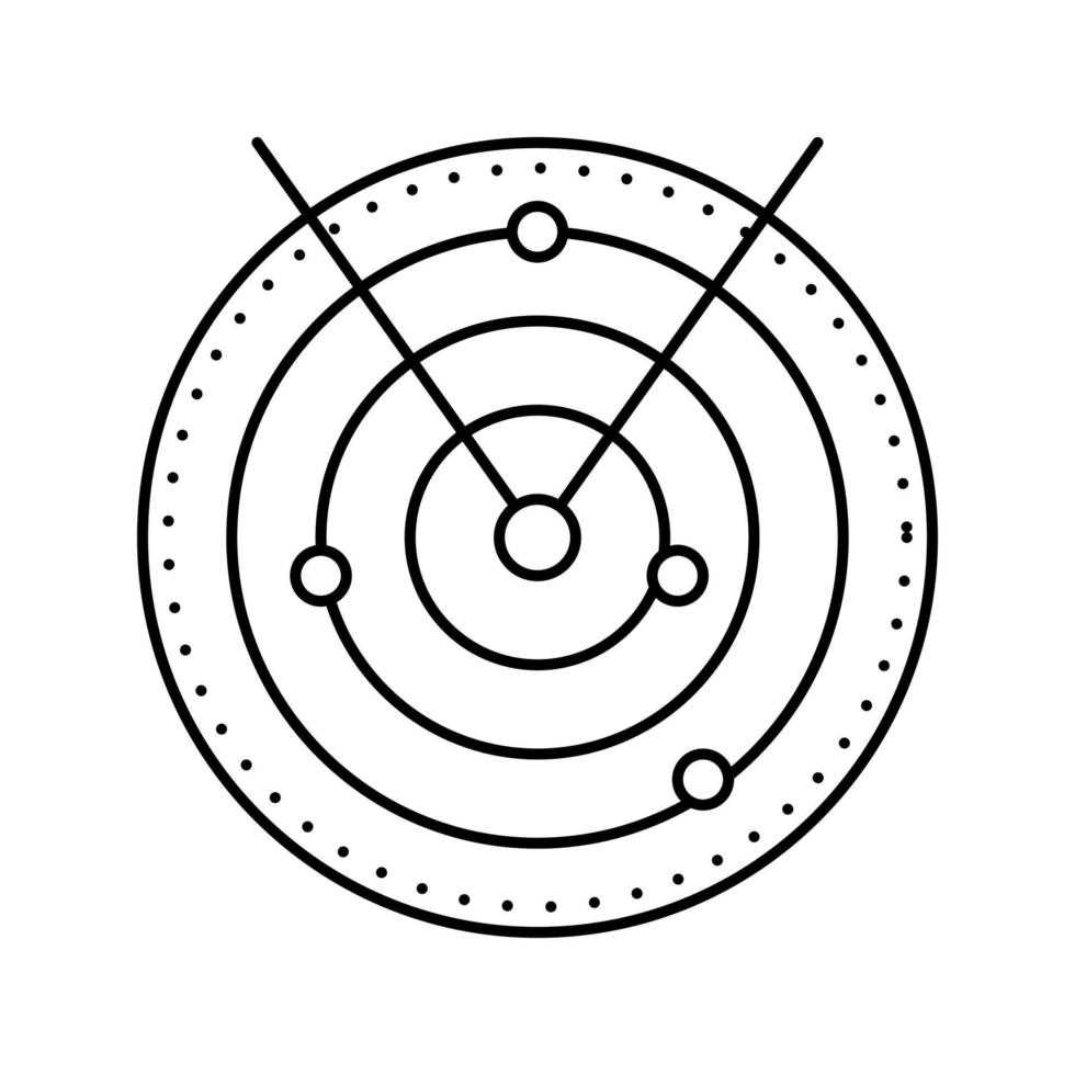 flygplats flygledningssystem linje ikon vektorillustration vektor