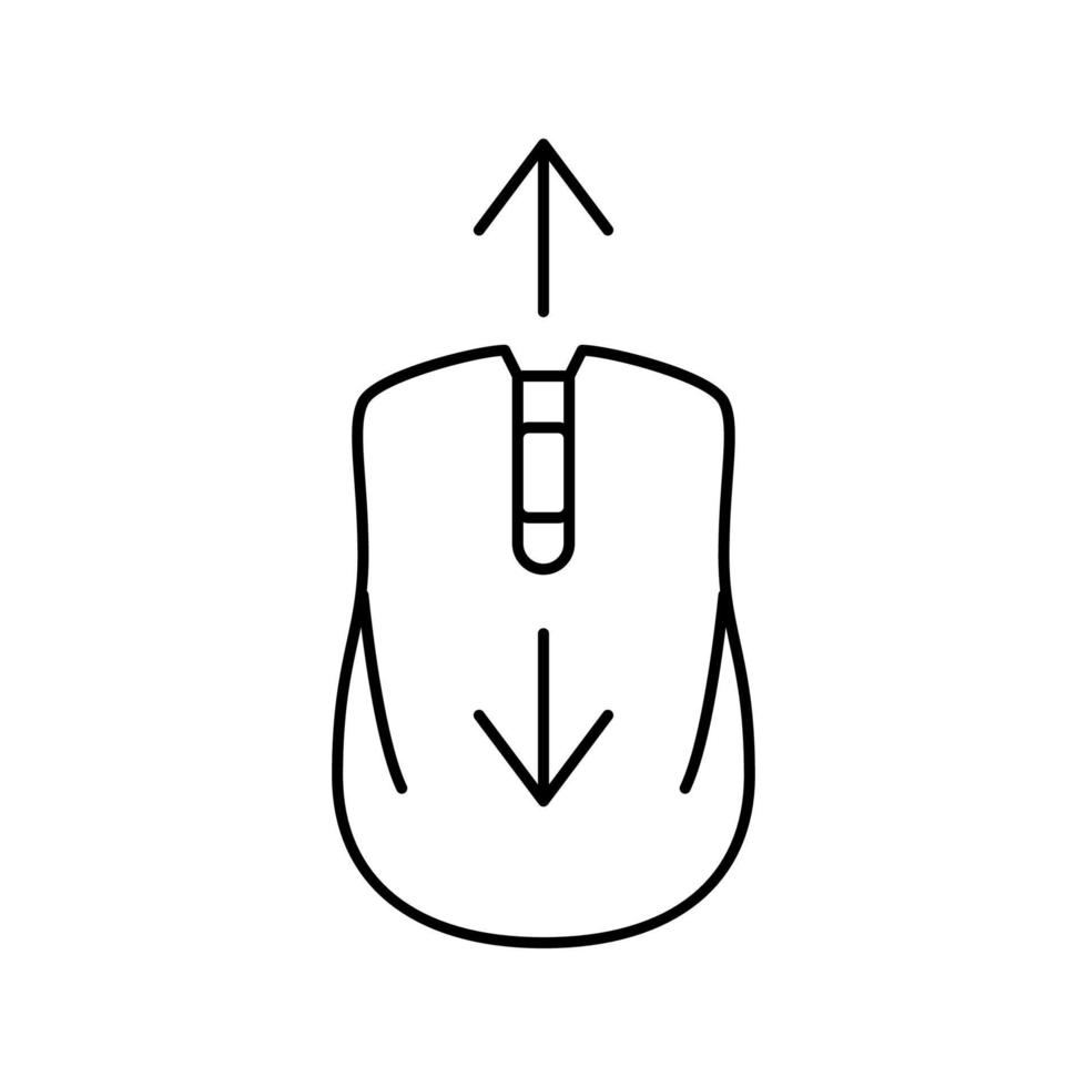 Maus-Scroll-Linie Symbol-Vektor-Illustration vektor