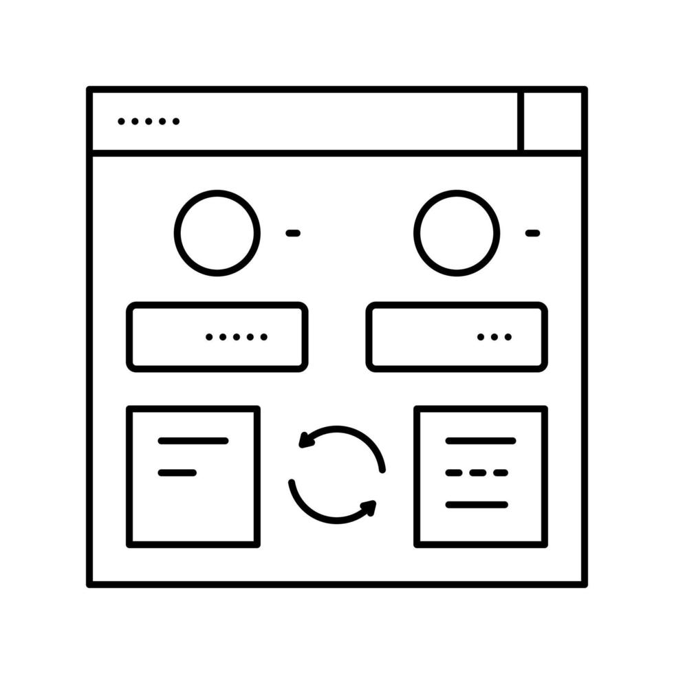 Programm App Converter Symbol Leitung Vektor Illustration