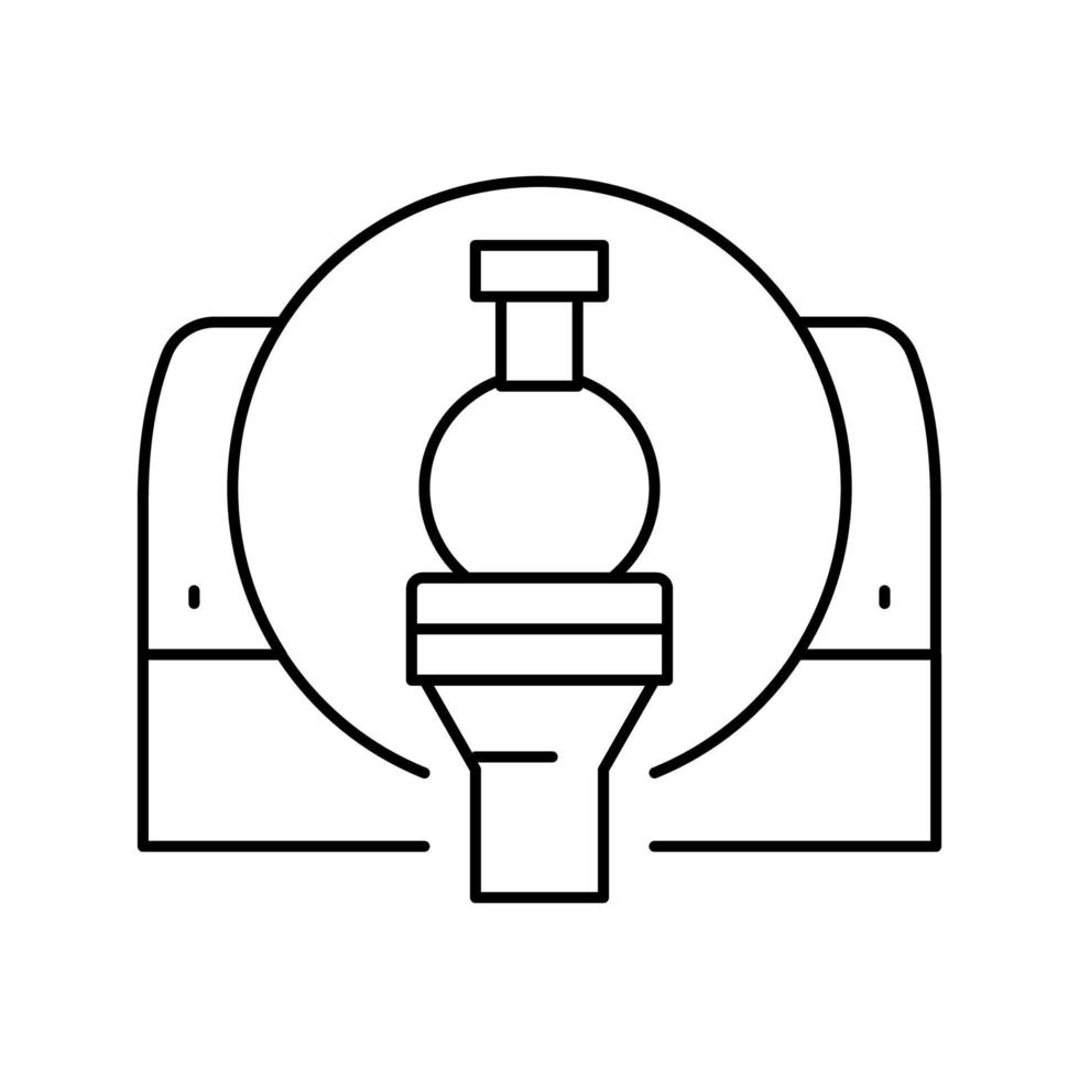 mri medicin maskin linje ikon vektor illustration