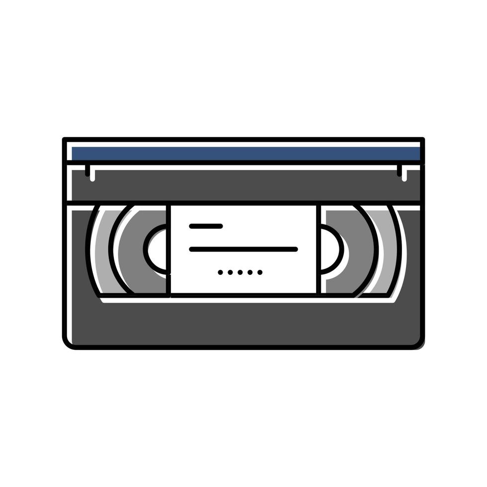 Farbsymbol-Vektorillustration für Kassettenvideo-Retro-Gadget vektor