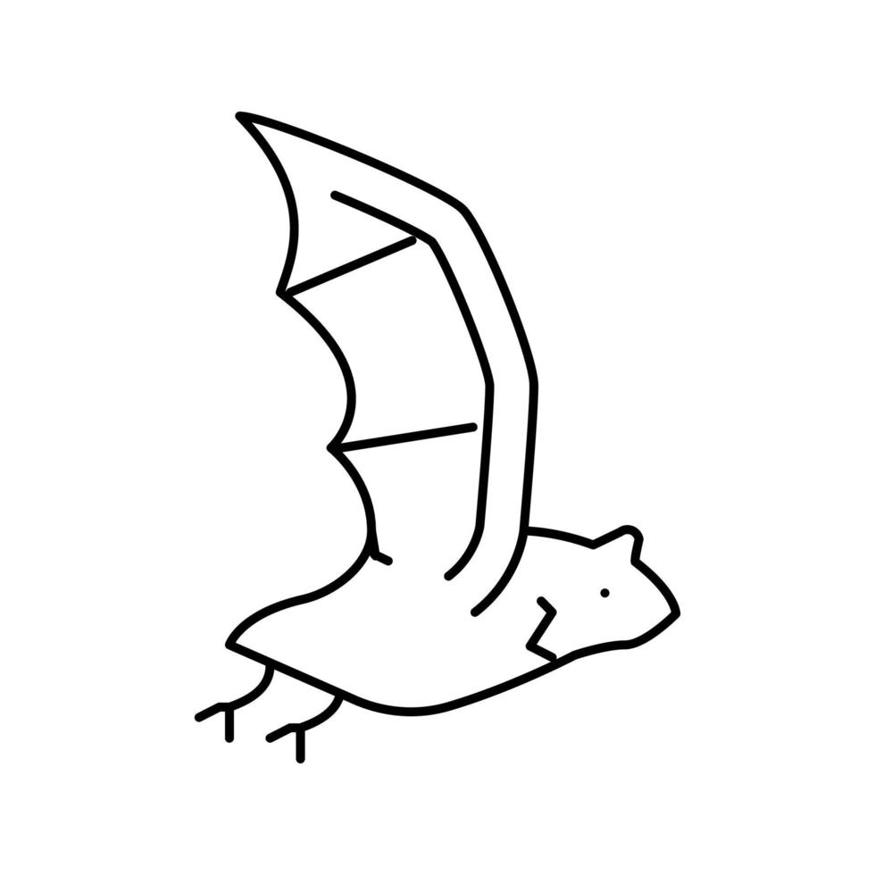 Fledermaus Halloween Symbol Leitung Vektor Illustration