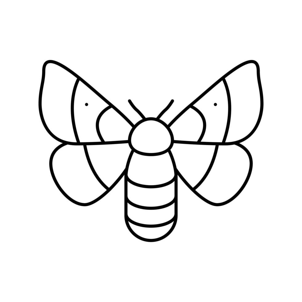 Larven Seidenraupe Symbol Leitung Vektor Illustration