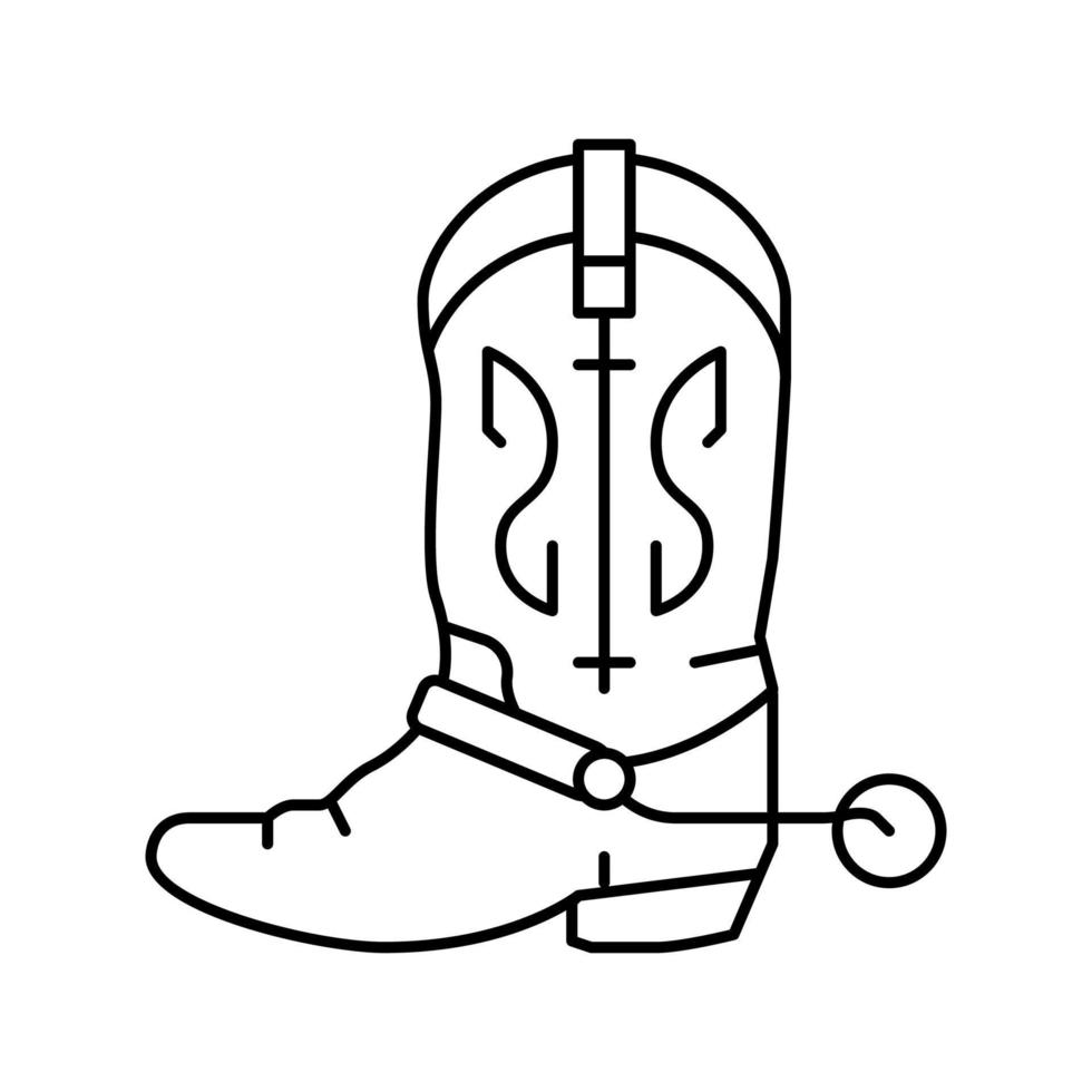 Retro-Boot-Linie-Symbol-Vektor-Illustration vektor