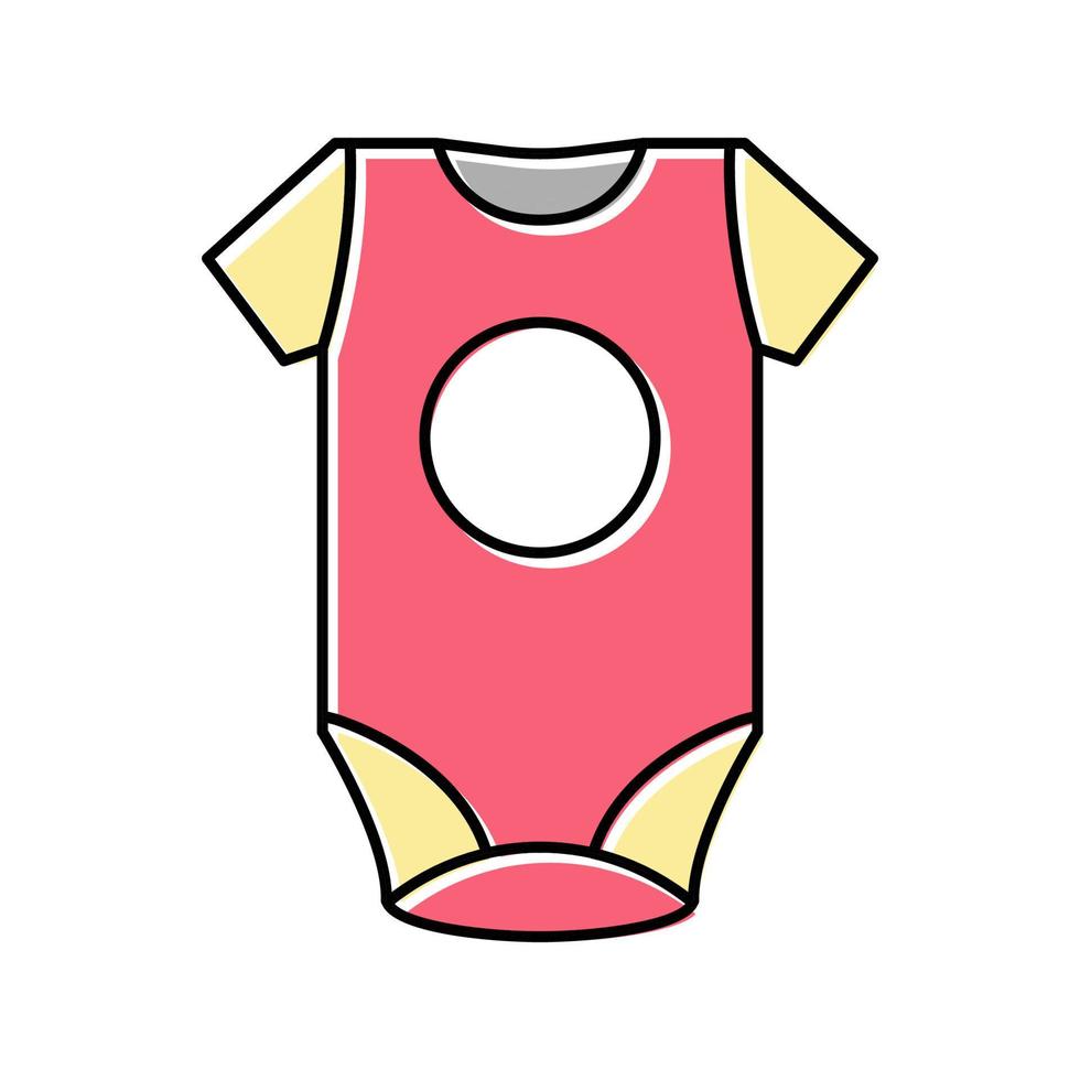 Kleidung Slip Baby Farbe Symbol Vektor Illustration