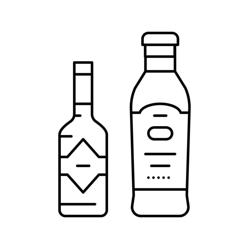 Sauce Chili Symbol Leitung Vektor Illustration