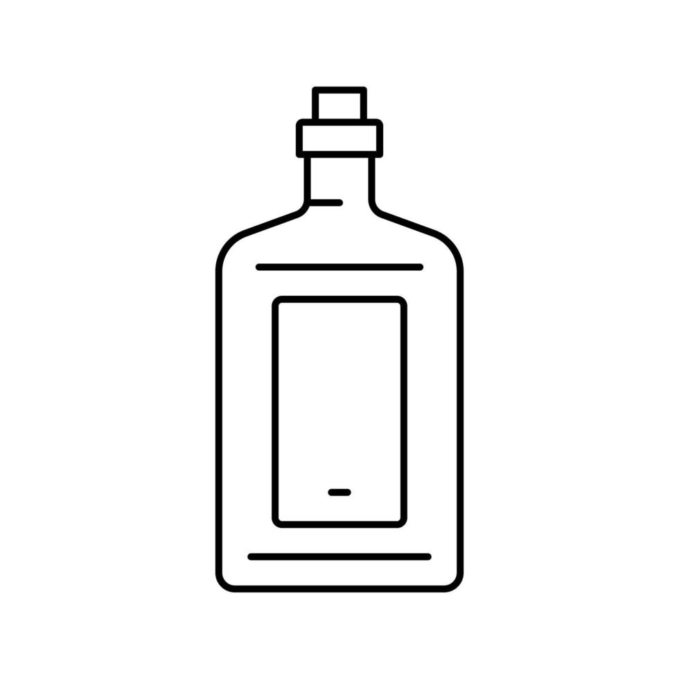 Getränkeflasche Symbol Leitung Vektor Illustration