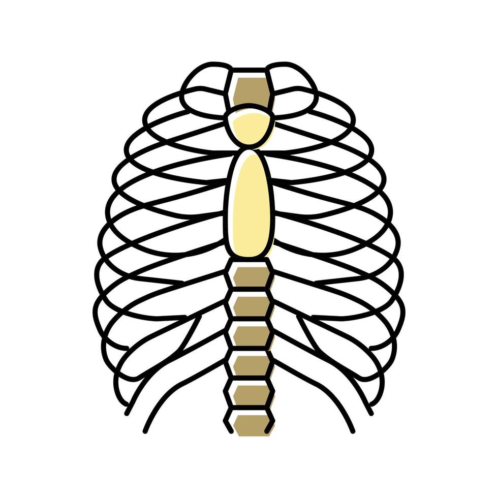 bröstben färg ikon vektorillustration vektor