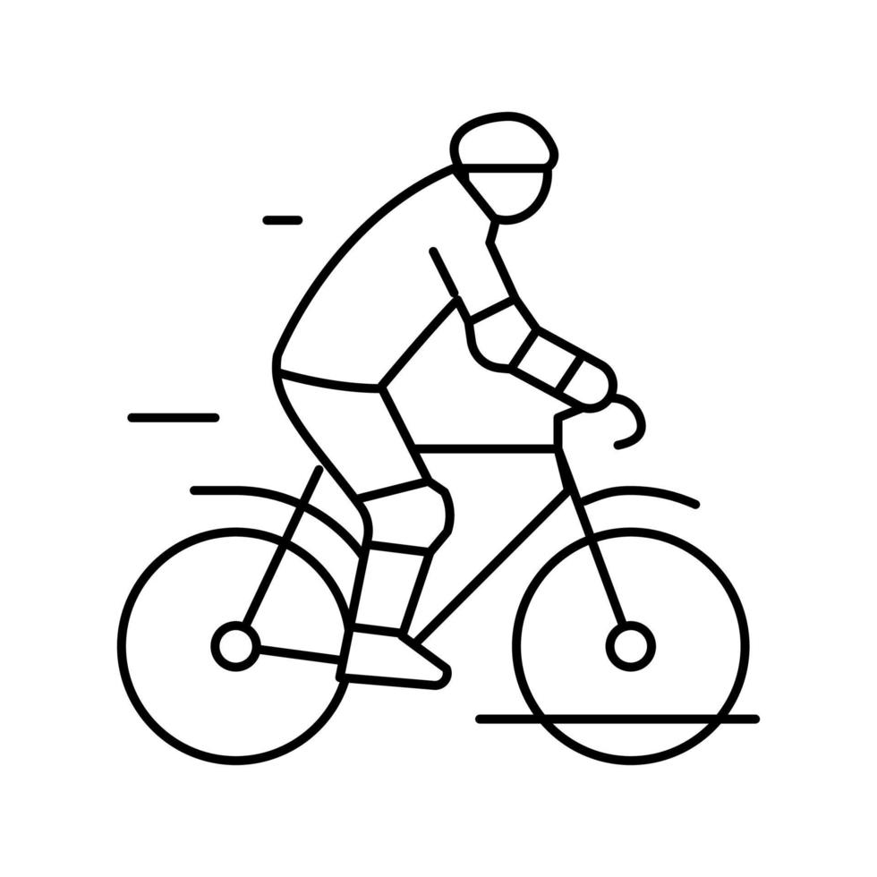 Straße Reiten Linie Symbol Vektor Illustration