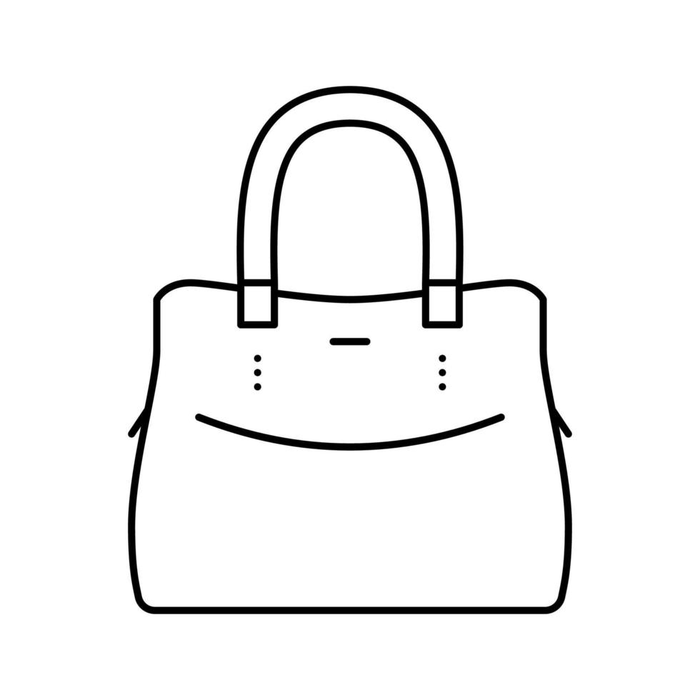 Ledertasche Frau Symbol Leitung Vektor Illustration