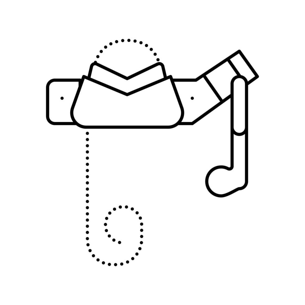 Kette Schraubstock Symbol Leitung Vektor Illustration