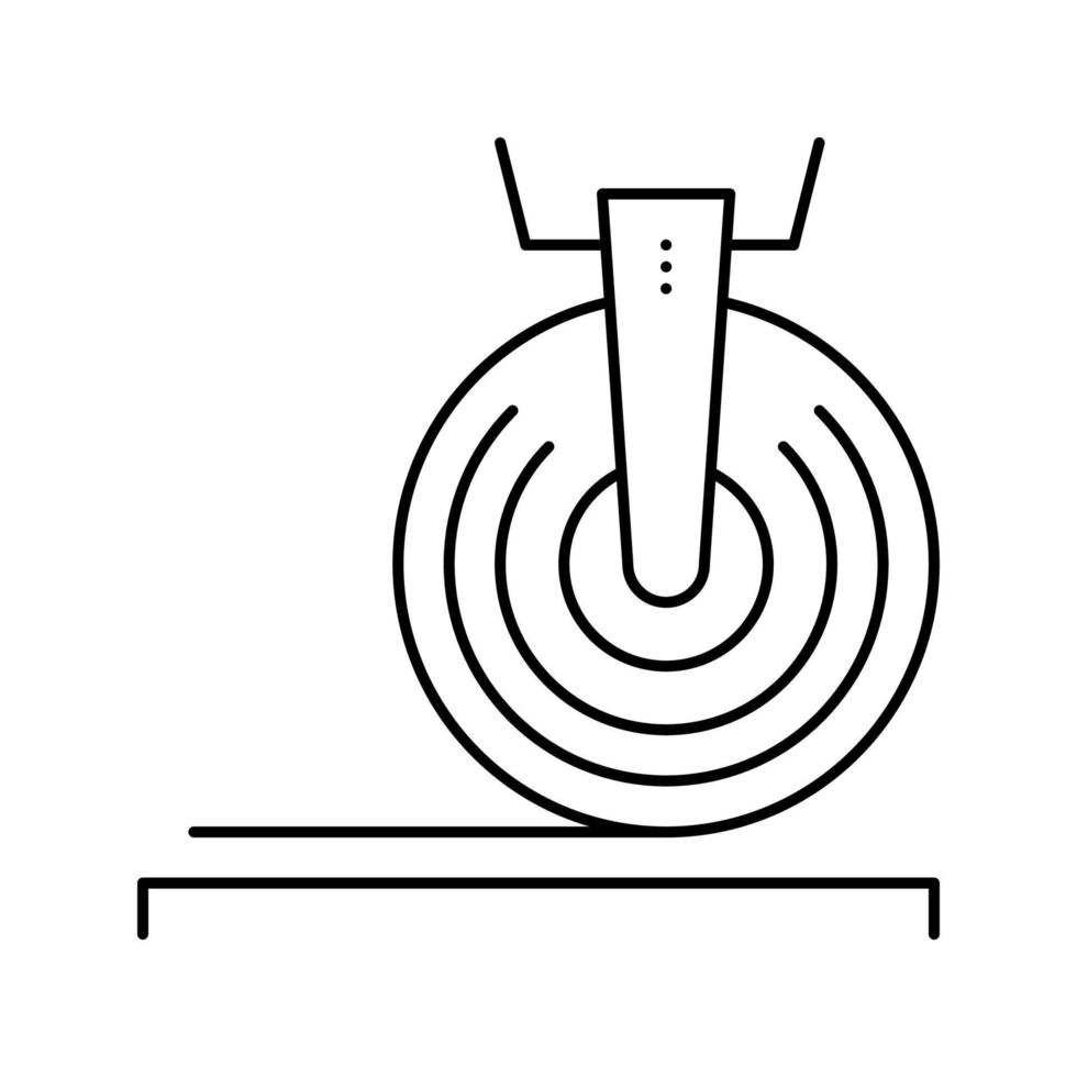 rolle mit schnur industrieller ausrüstung linie symbol vektor illustration