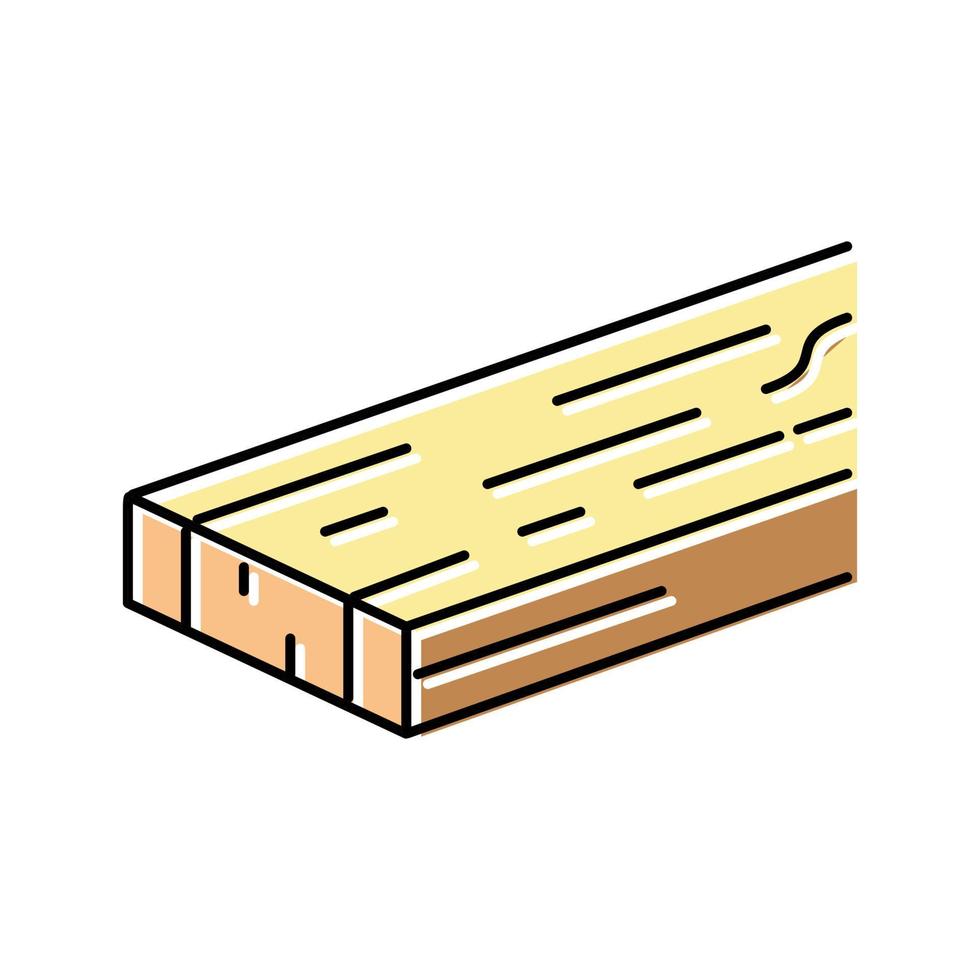 Holz Holz Farbe Symbol Vektor Illustration