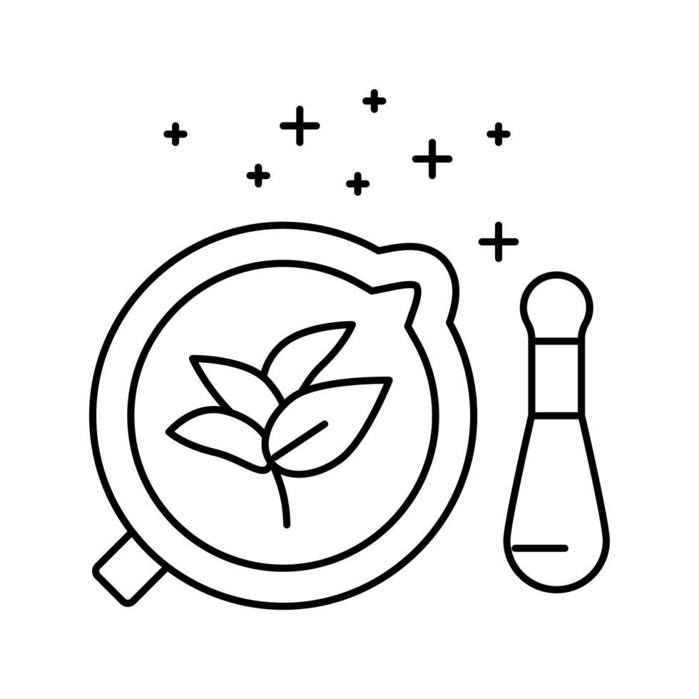 gesundes Getränk Phytotherapie Symbol Leitung Vektor Illustration