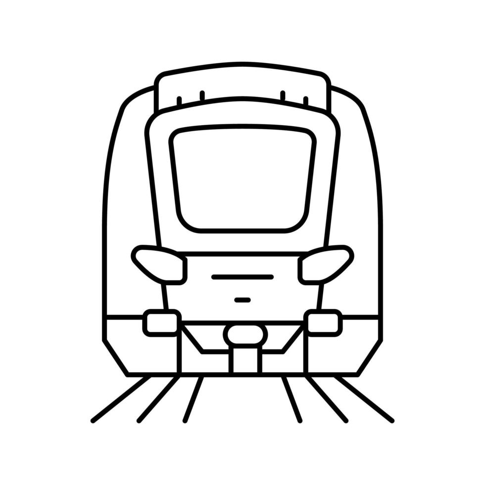 u-bahn transport fahrzeug linie symbol vektor illustration