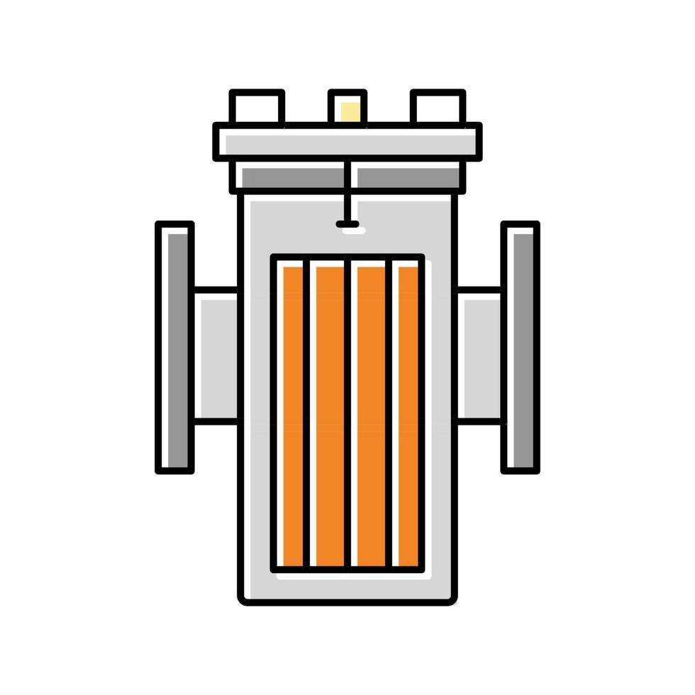 Wasserfilterausrüstung Farbe Symbol Vektor Illustration