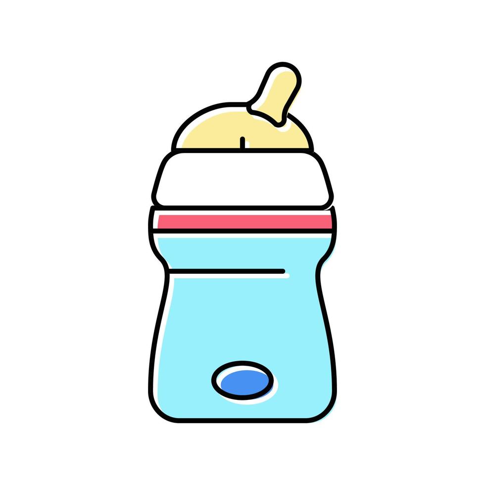 Flasche für die künstliche Ernährung Baby Farbe Symbol Vektor Illustration