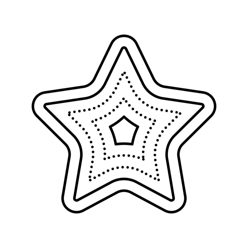 Stern Ozeanlinie Symbol Vektor Illustration