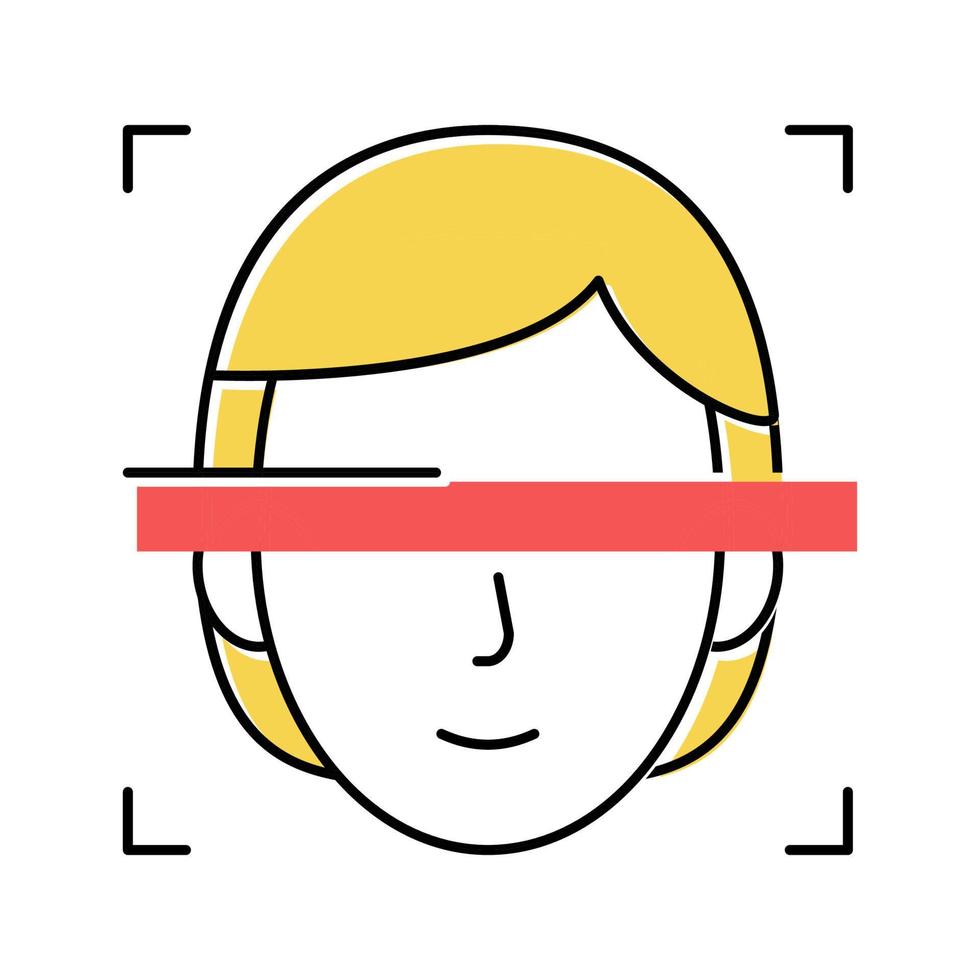 Augen, die nach Identifikationsfarbsymbol-Vektorillustration scannen vektor