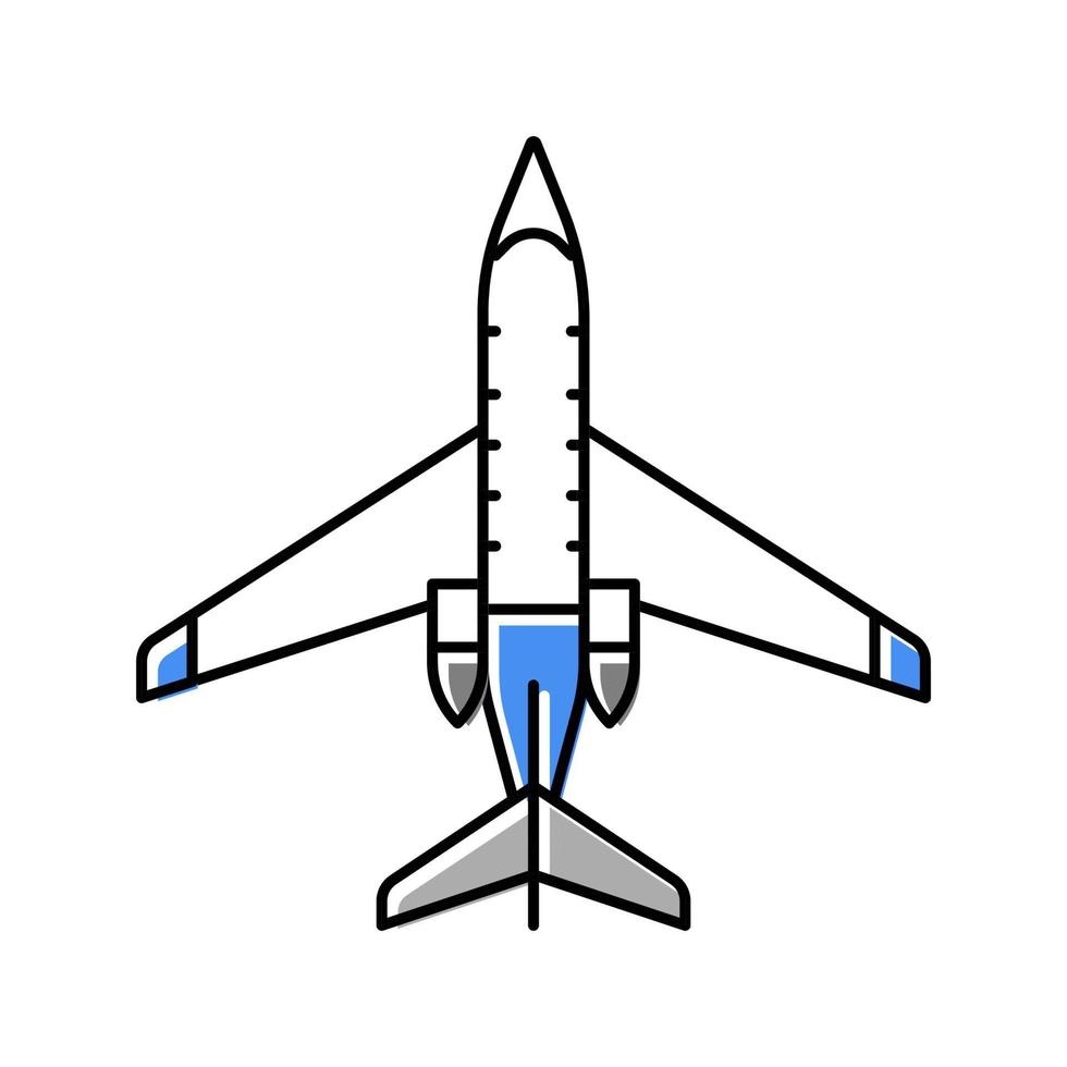 Jet Flugzeug Farbsymbol Vektor Illustration