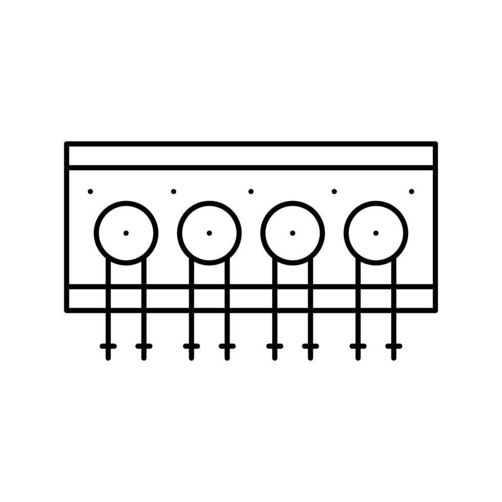 dosering pump akvarium fisk linje ikon vektor illustration