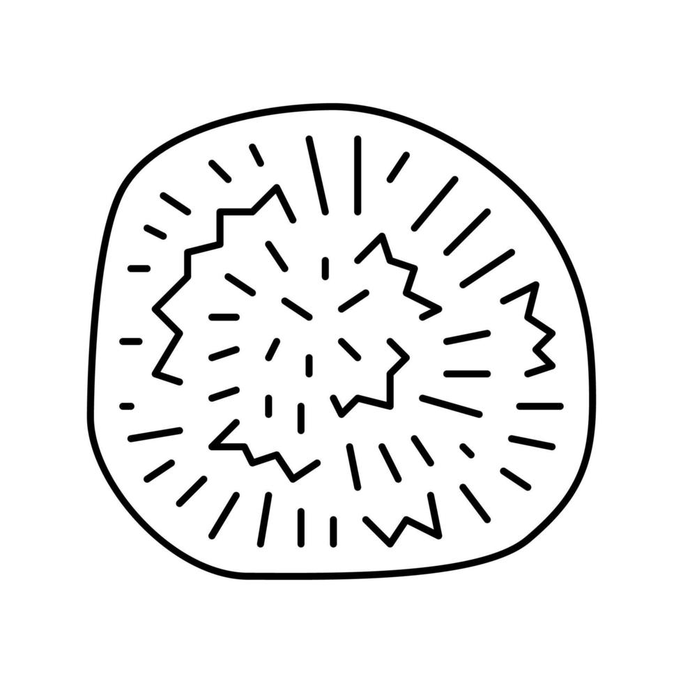 marimo boll linje ikon vektor illustration