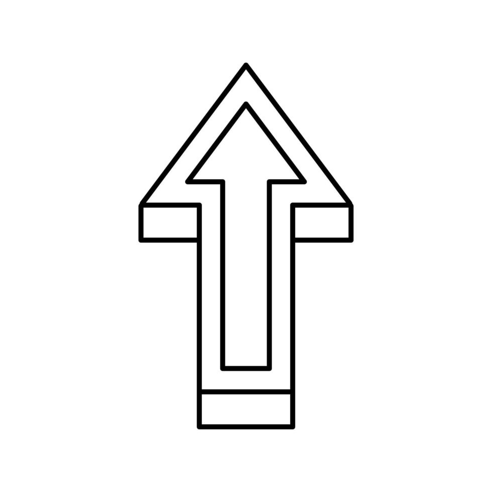 Pfeil nach oben Symbol Vektor Illustration