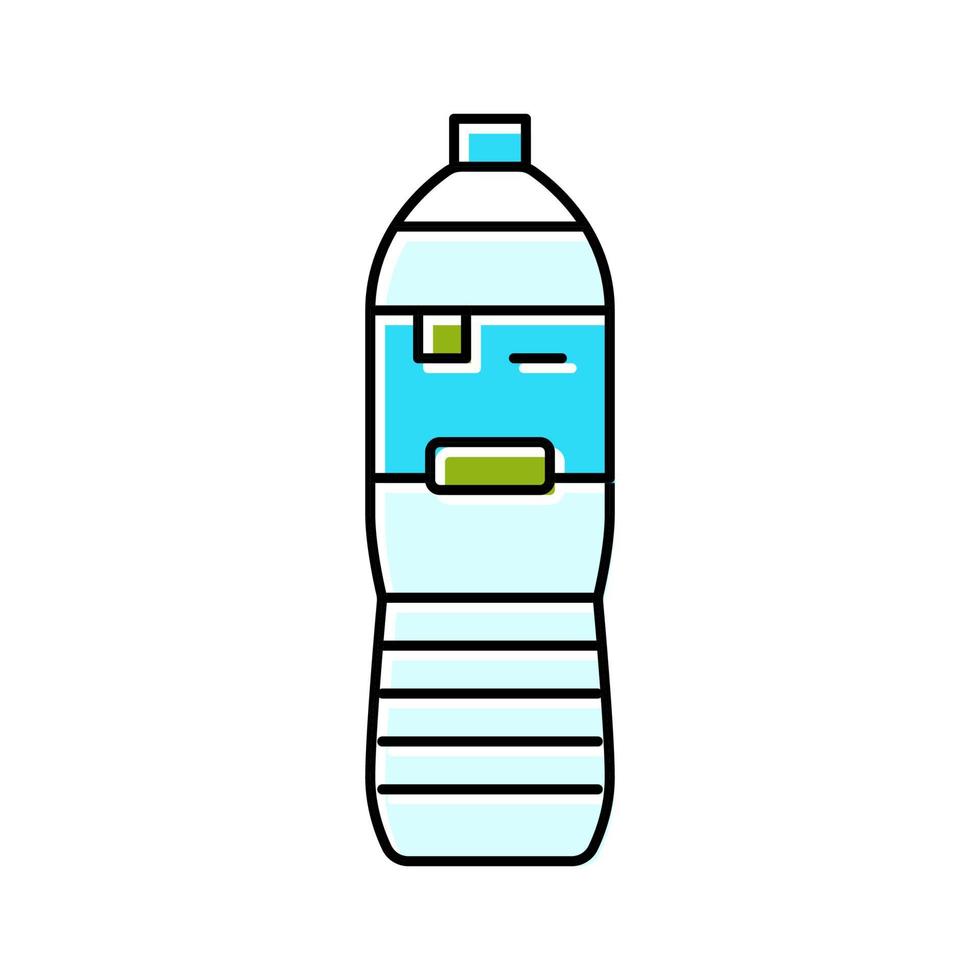 flaska vatten dryck Färg ikon vektor illustration