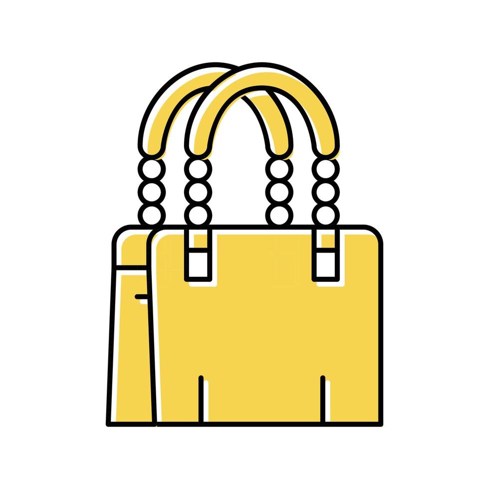 handväska snygg färg ikon vektor illustration