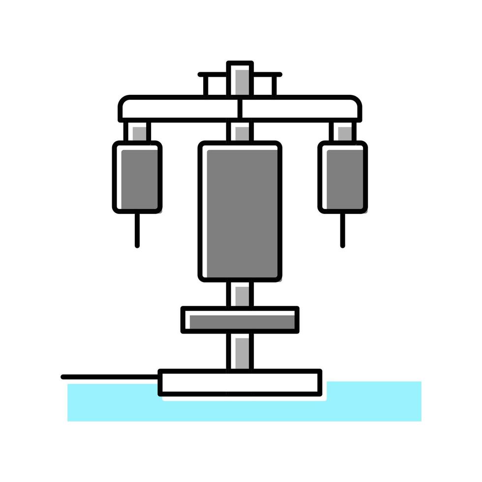 Fitness-Station Farbsymbol Vektor Illustration