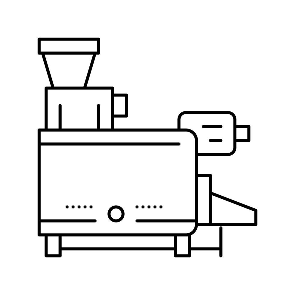 punktfrätning maskin linje ikon vektor illustration