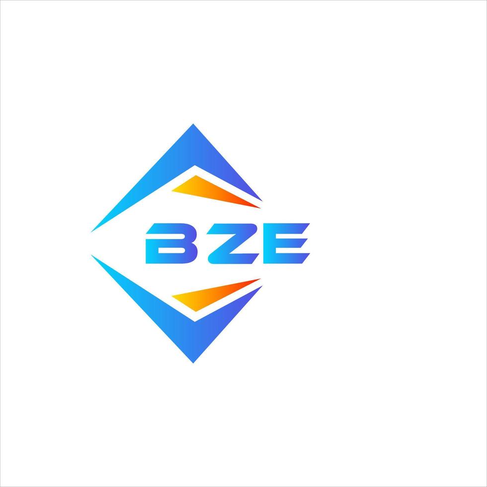 bze abstraktes Technologie-Logo-Design auf weißem Hintergrund. bze kreative Initialen schreiben Logo-Konzept. vektor