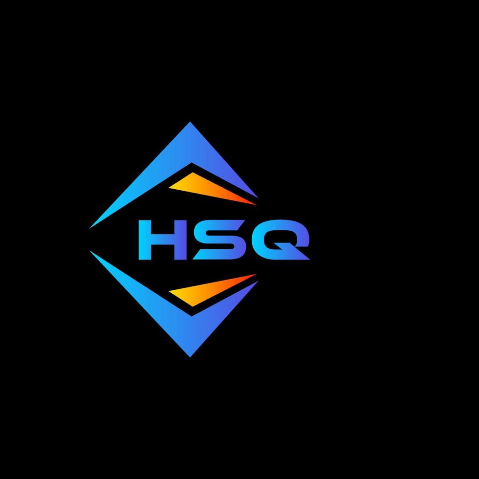 hsq abstraktes Technologie-Logo-Design auf schwarzem Hintergrund. hsq kreatives Initialen-Buchstaben-Logo-Konzept. vektor