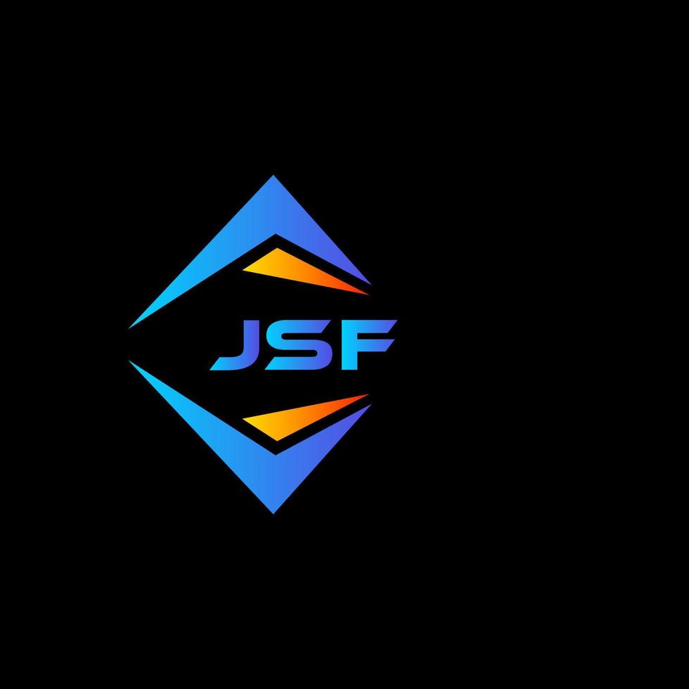 jsf abstrakt teknologi logotyp design på svart bakgrund. jsf kreativ initialer brev logotyp begrepp. vektor