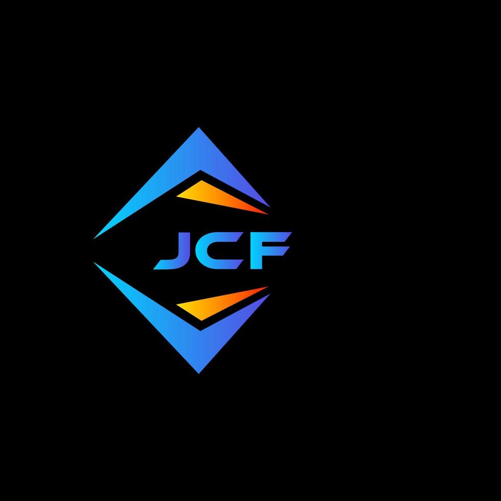 jcf abstrakt teknologi logotyp design på svart bakgrund. jcf kreativ initialer brev logotyp begrepp. vektor