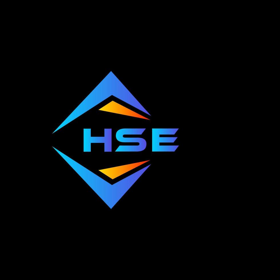 hse abstrakt teknologi logotyp design på svart bakgrund. hse kreativ initialer brev logotyp begrepp. vektor