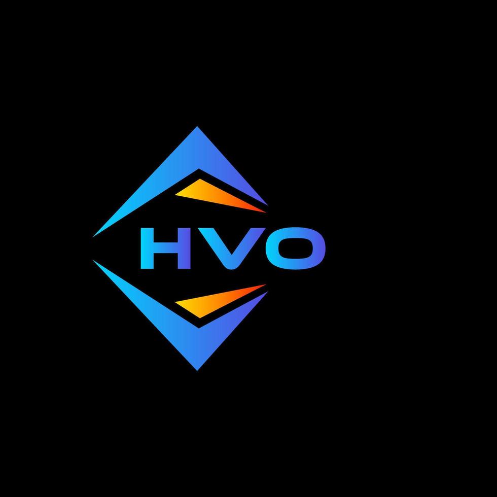 hvo abstraktes Technologie-Logo-Design auf schwarzem Hintergrund. hvo kreatives Initialen-Brief-Logo-Konzept. vektor