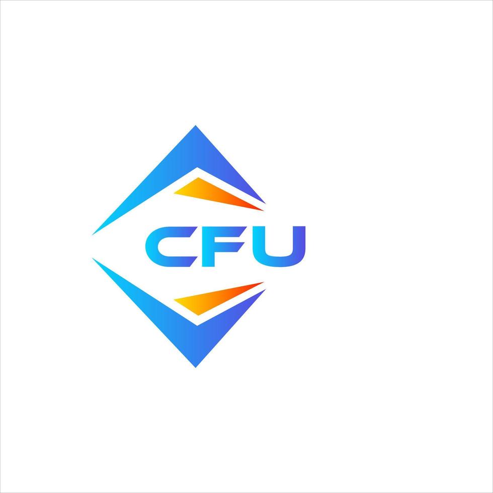 cfu abstraktes Technologie-Logo-Design auf weißem Hintergrund. cfu kreative Initialen schreiben Logo-Konzept. vektor