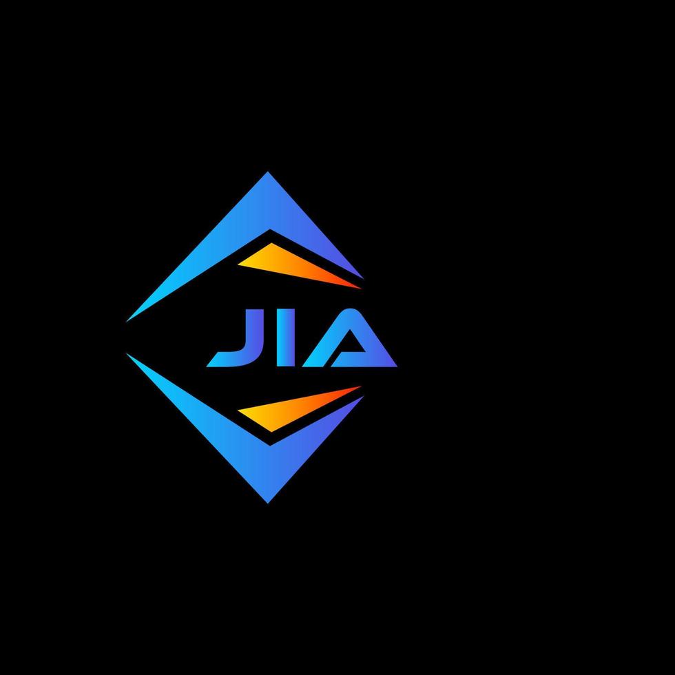 Jia abstraktes Technologie-Logo-Design auf schwarzem Hintergrund. Jia kreatives Initialen-Buchstaben-Logo-Konzept. vektor