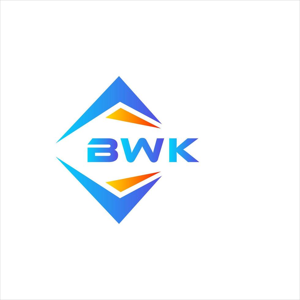 bwk abstraktes Technologie-Logo-Design auf weißem Hintergrund. bwk kreative Initialen schreiben Logo-Konzept. vektor