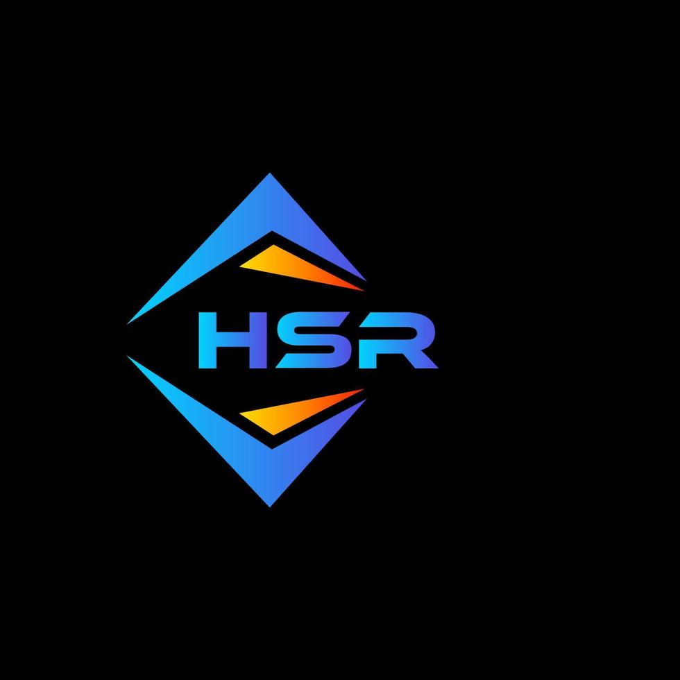 hsr abstraktes Technologie-Logo-Design auf schwarzem Hintergrund. hsr kreatives Initialen-Buchstaben-Logo-Konzept. vektor