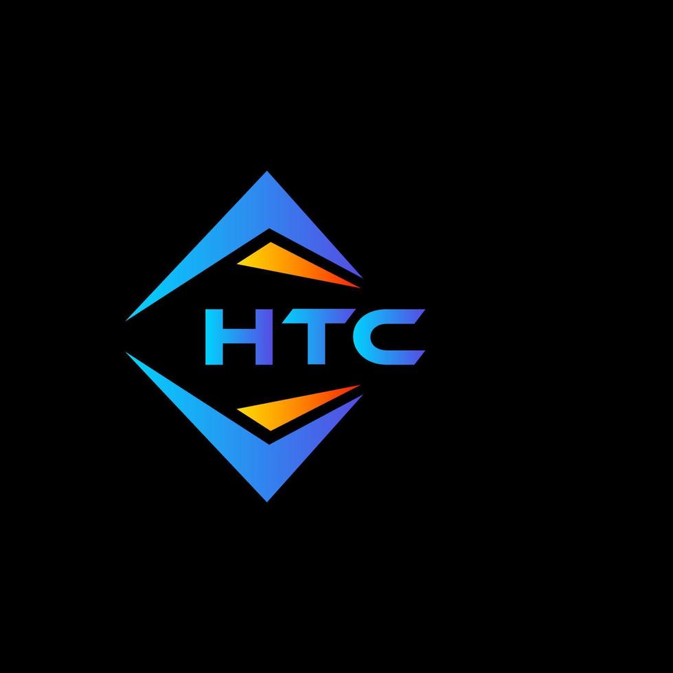 HTC abstraktes Technologie-Logo-Design auf schwarzem Hintergrund. htc kreative Initialen schreiben Logo-Konzept. vektor