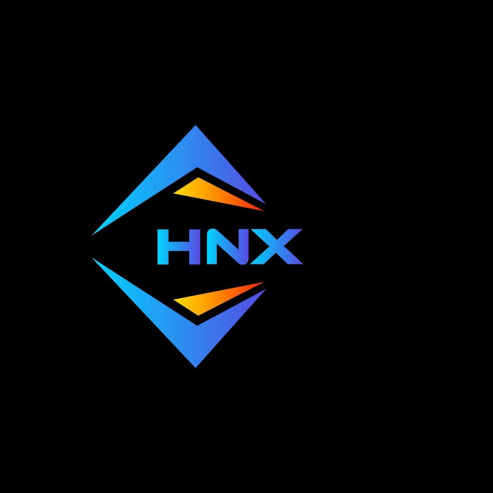 hnx abstraktes Technologie-Logo-Design auf schwarzem Hintergrund. hnx kreatives Initialen-Buchstaben-Logo-Konzept. vektor
