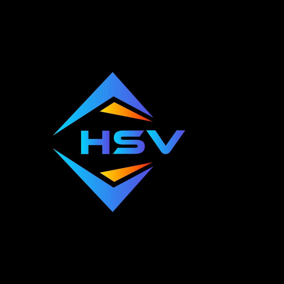 hsv abstraktes Technologie-Logo-Design auf schwarzem Hintergrund. hsv kreatives Initialen-Brief-Logo-Konzept. vektor