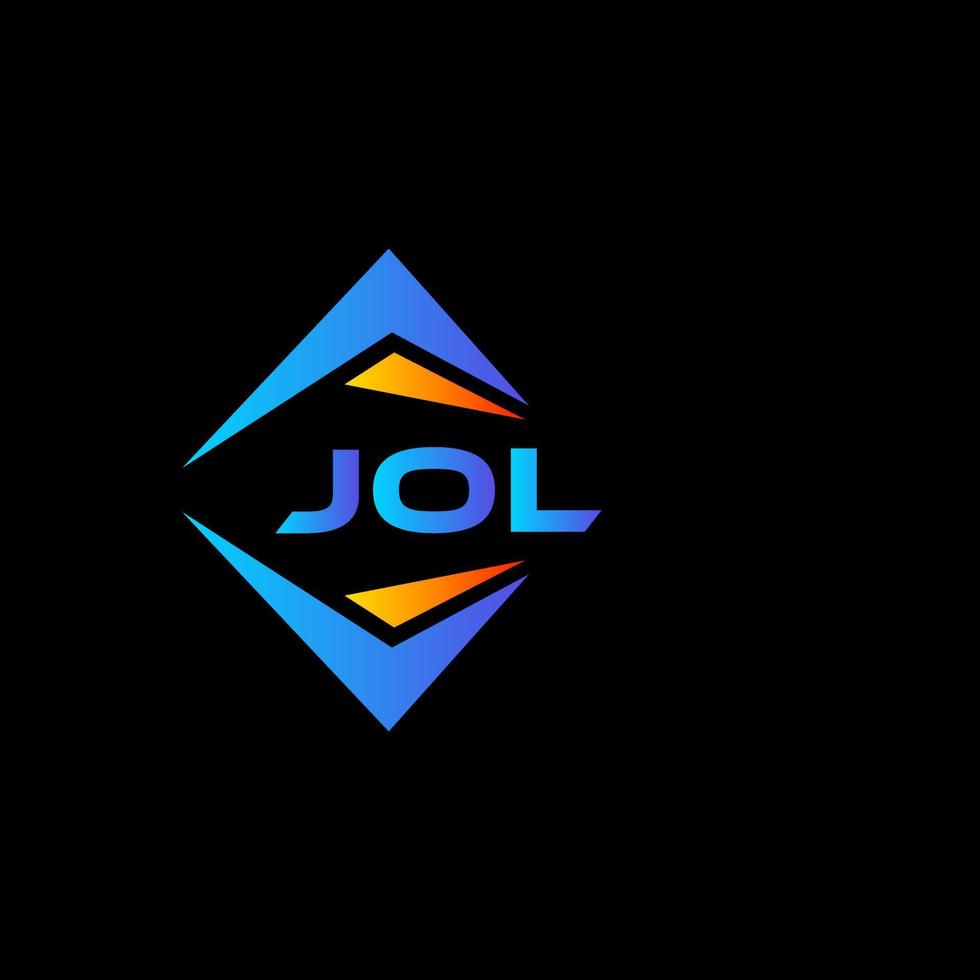 Jol abstraktes Technologie-Logo-Design auf schwarzem Hintergrund. jol kreative Initialen schreiben Logo-Konzept. vektor