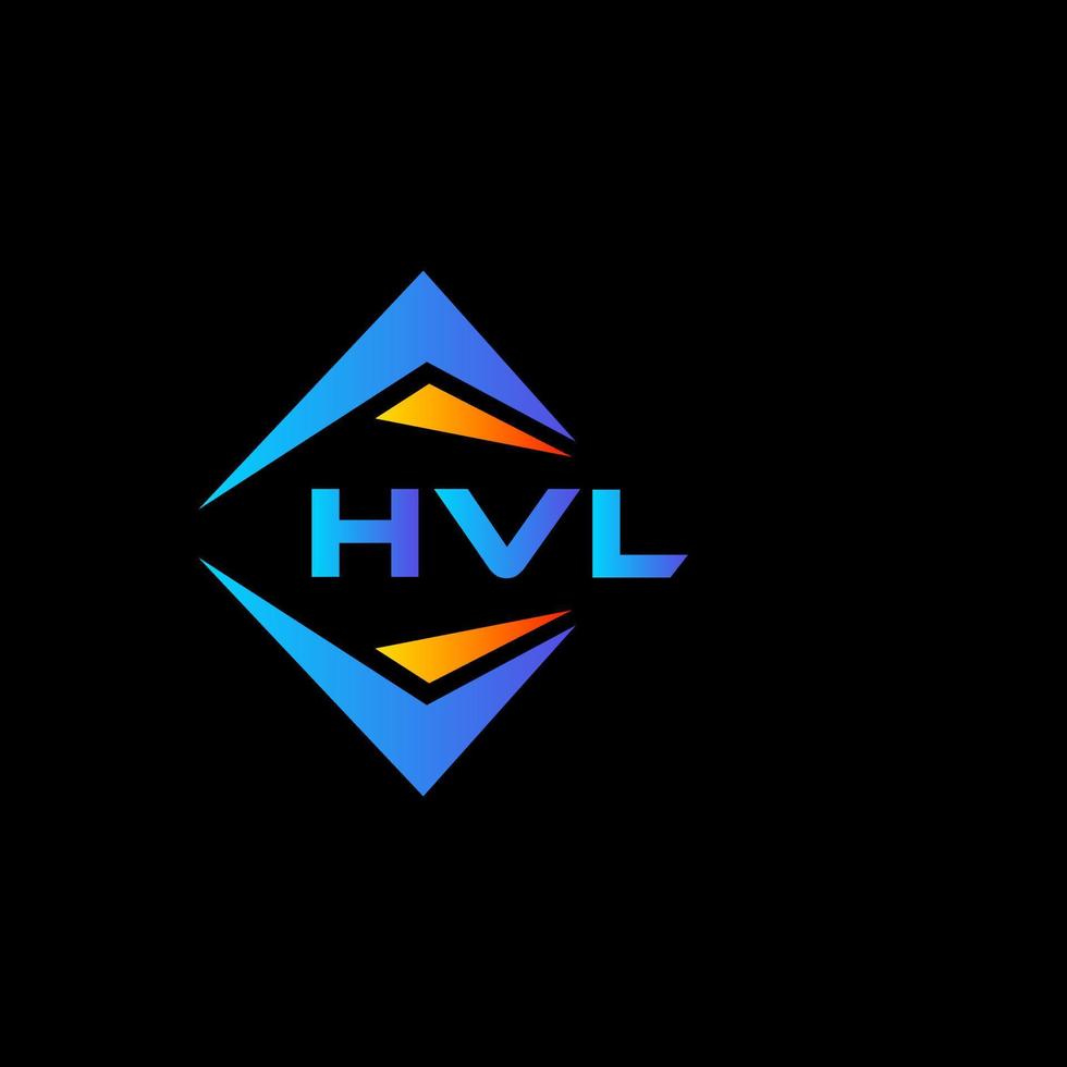 hvl abstraktes Technologie-Logo-Design auf schwarzem Hintergrund. hvl kreatives Initialen-Buchstaben-Logo-Konzept. vektor