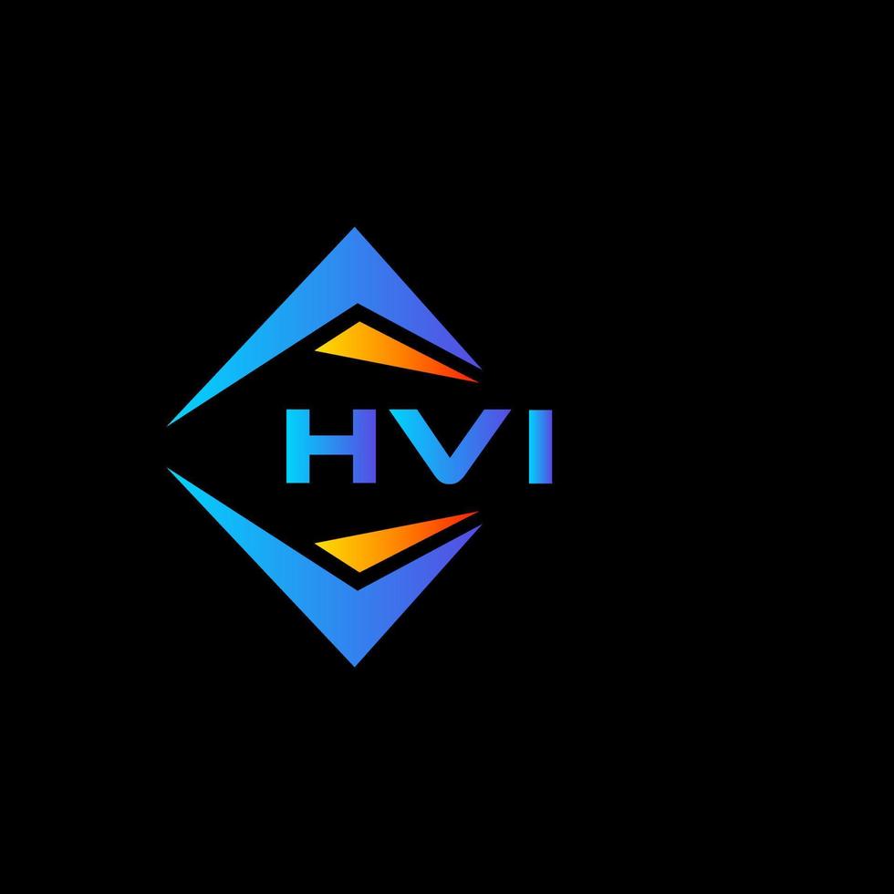 hvi abstraktes Technologie-Logo-Design auf schwarzem Hintergrund. hvi kreatives Initialen-Buchstaben-Logo-Konzept. vektor
