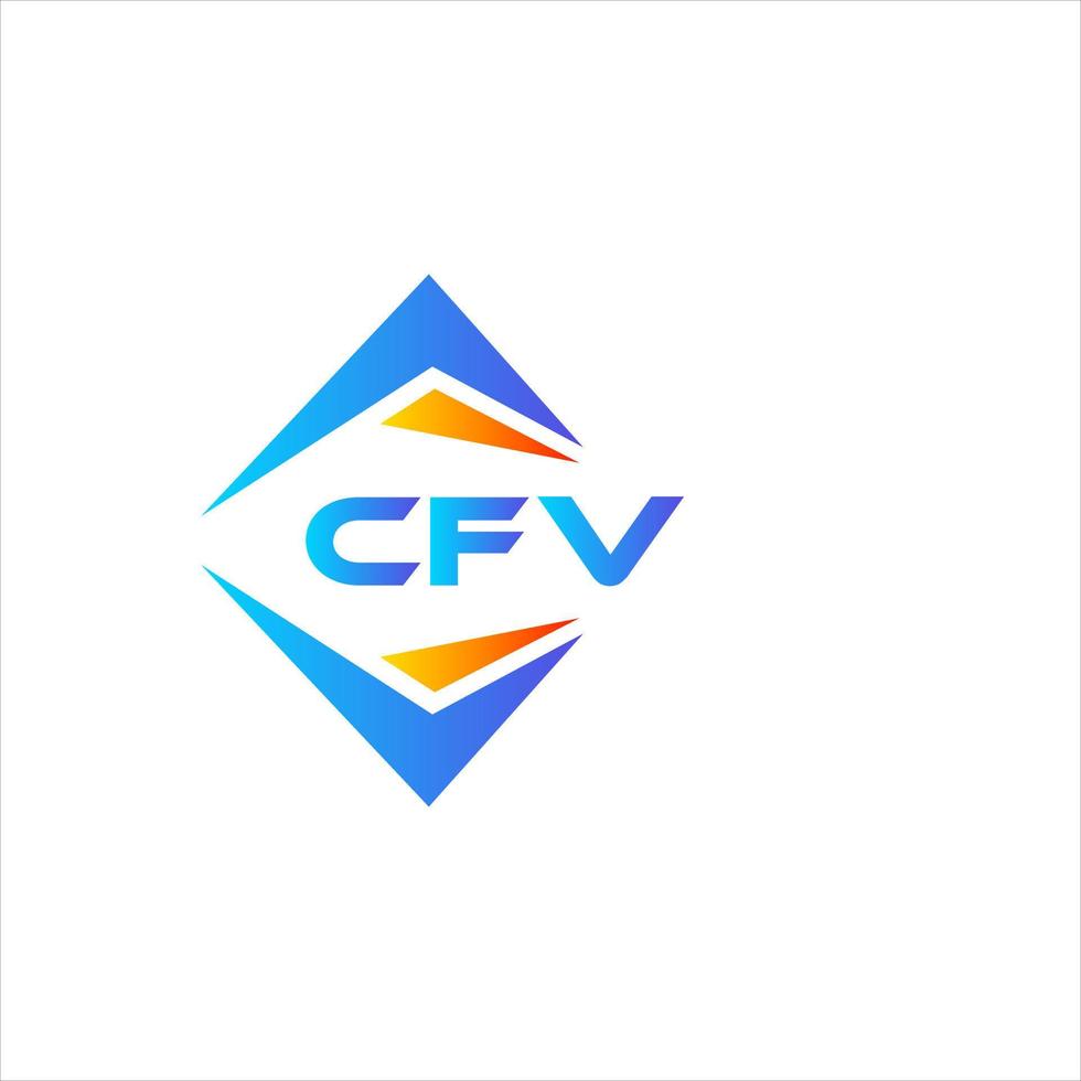 cfv abstraktes Technologie-Logo-Design auf weißem Hintergrund. cfv kreative Initialen schreiben Logo-Konzept. vektor