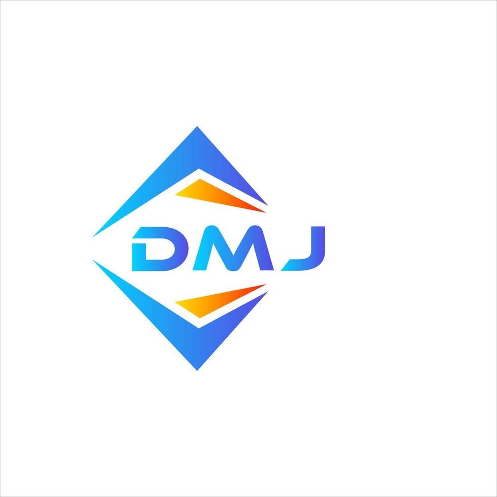 dmj abstraktes Technologie-Logo-Design auf weißem Hintergrund. dmj kreative Initialen schreiben Logo-Konzept. vektor