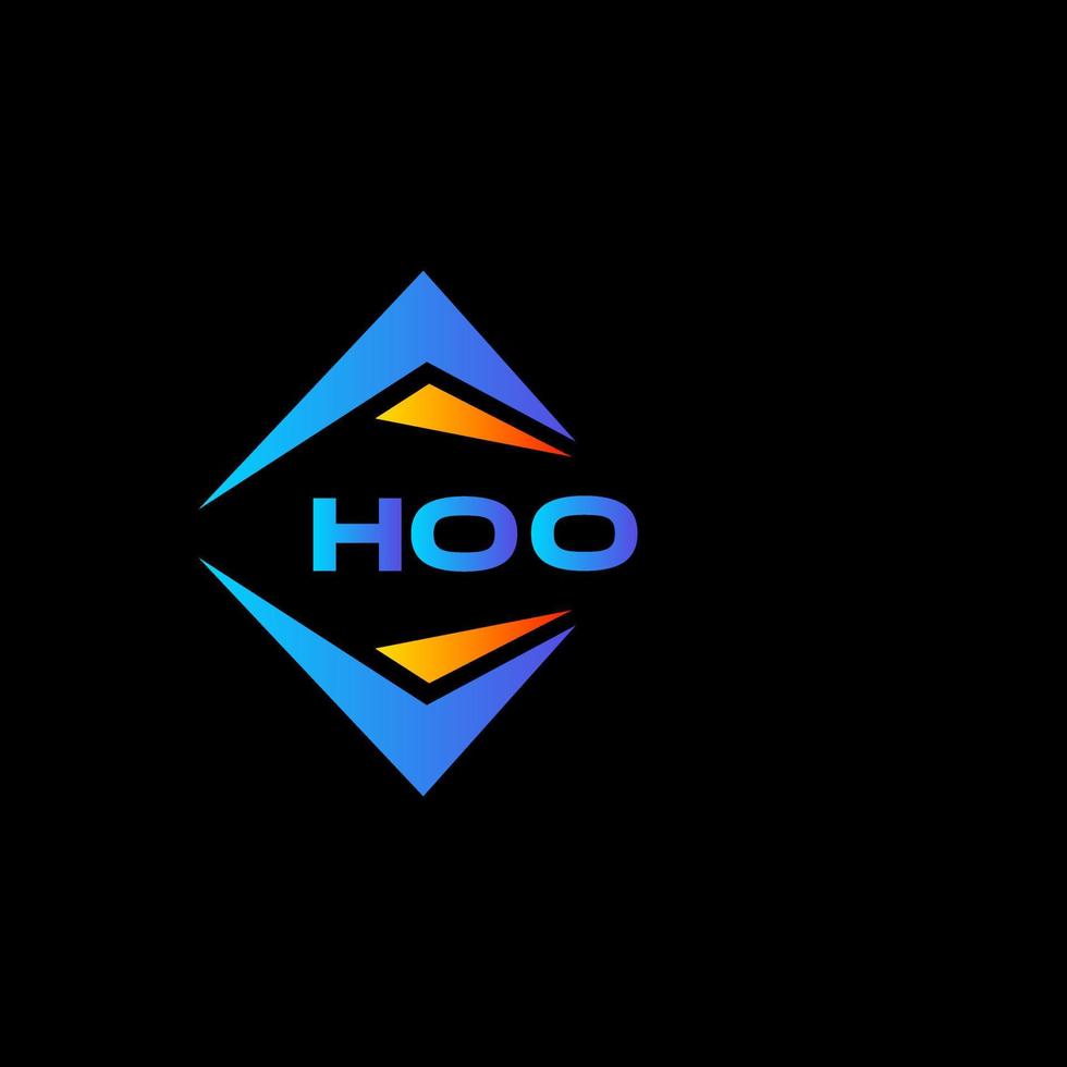 hoo abstrakt teknologi logotyp design på svart bakgrund. hoo kreativ initialer brev logotyp begrepp. vektor